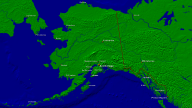 USA-Alaska Städte + Grenzen 1920x1080